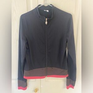 Lotus Wear Black Zip Up Yoga or Running Jacket